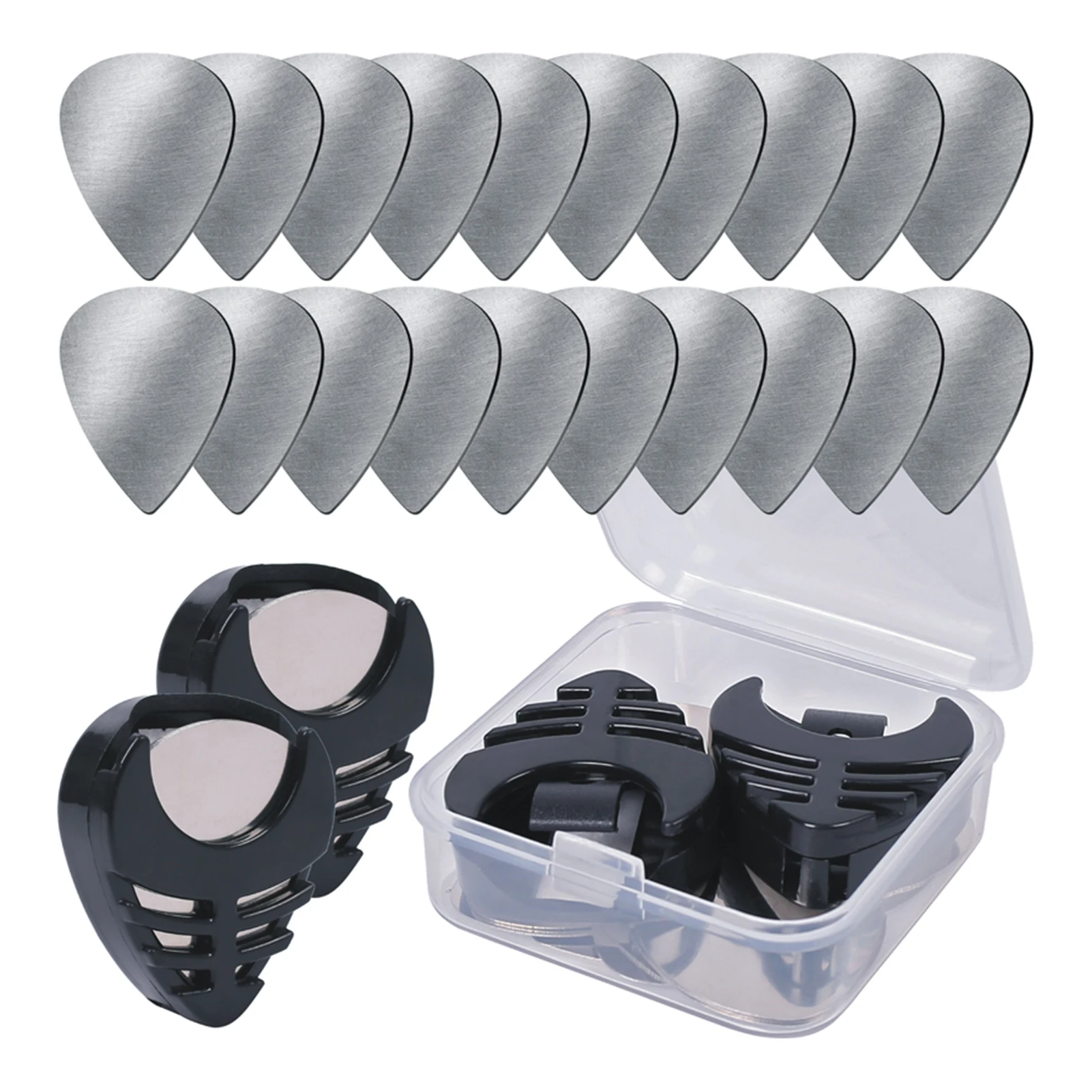 

Медиаторы для гитары 20 шт., металлический медиатор для гитары из нержавеющей стали, детали и аксессуары для электрической гитары, идеальные