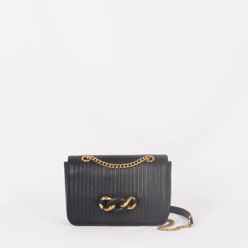 2023 Brand Design Striped Thread Women's Shoulder Bag Simple Pu Leather Small Flap Bag Chain Crossbody Bag Female Messenger Bag