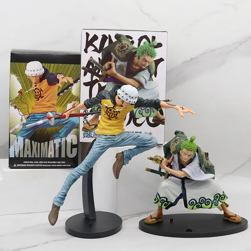 

Anime One Piece 16-24cm Figure Monkey D Luffy Roronoa Zoro Fighting Figurine Character PVC Model Dolls Desktop Toys