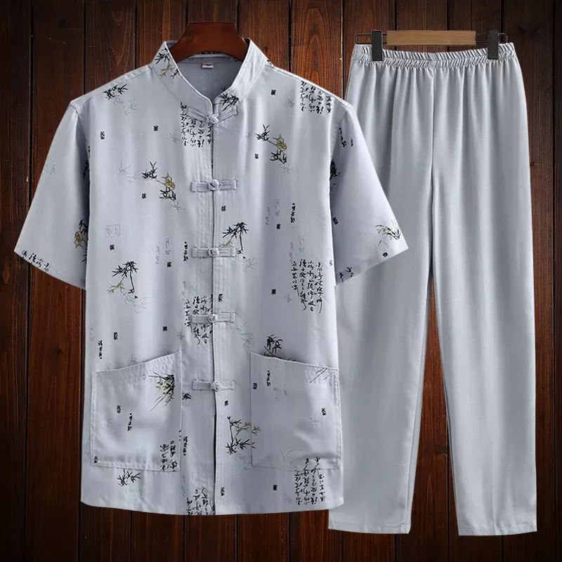 

NEW IN Chinese wind sleeve men's suits middle-aged and old cotton and beautiful design