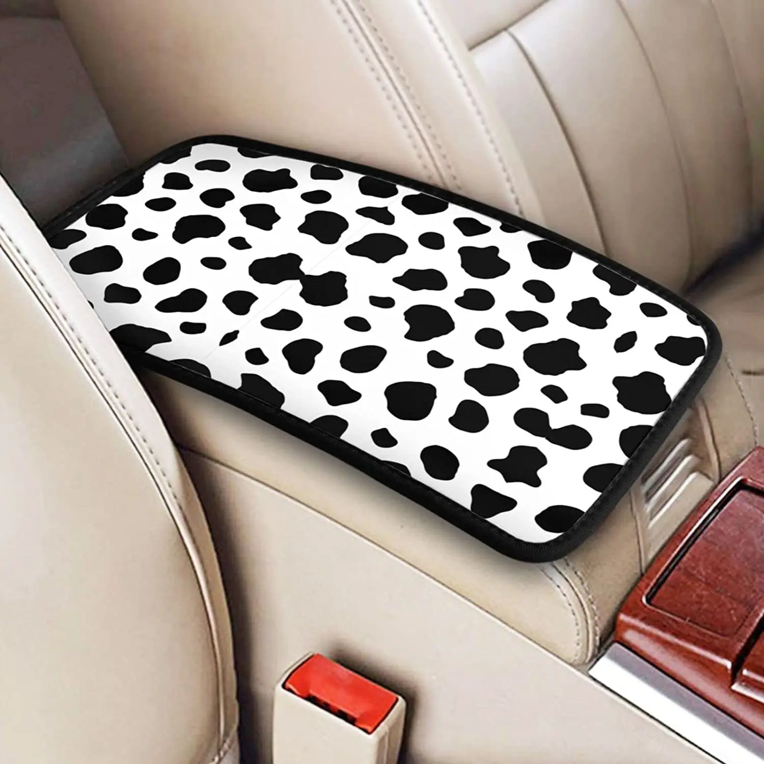 

Car Center Console Cover Yellew Cow Prin Automobile Armrest Cover Protector Car Decor Accessories for Most Vehicle SUV Truck