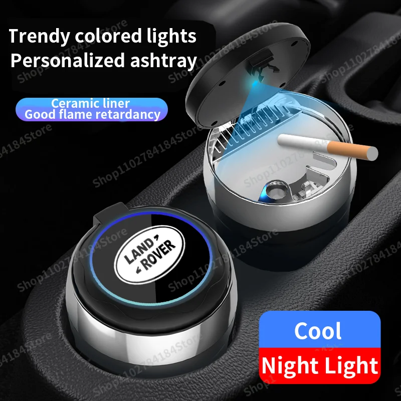 

Lightweight car ashtray with LED cup detachable smokeless flame retardant suitable For Land Rover Discovery Sport Evoque Velar