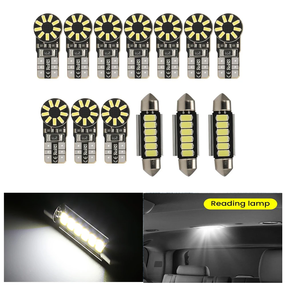 

13Pcs LED Interior Light Kit For BMW Mini Cooper R56 Map Dome Indoor Trunk Light Car Interior LED Bulbs Update