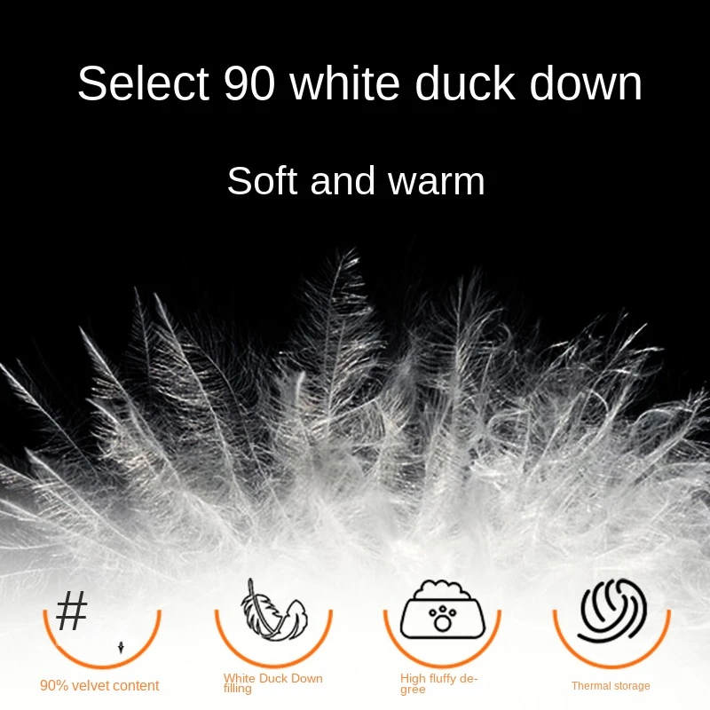 90% белый утиный воротник мужской и женский пуховик зимний 2023 новые утолщенные