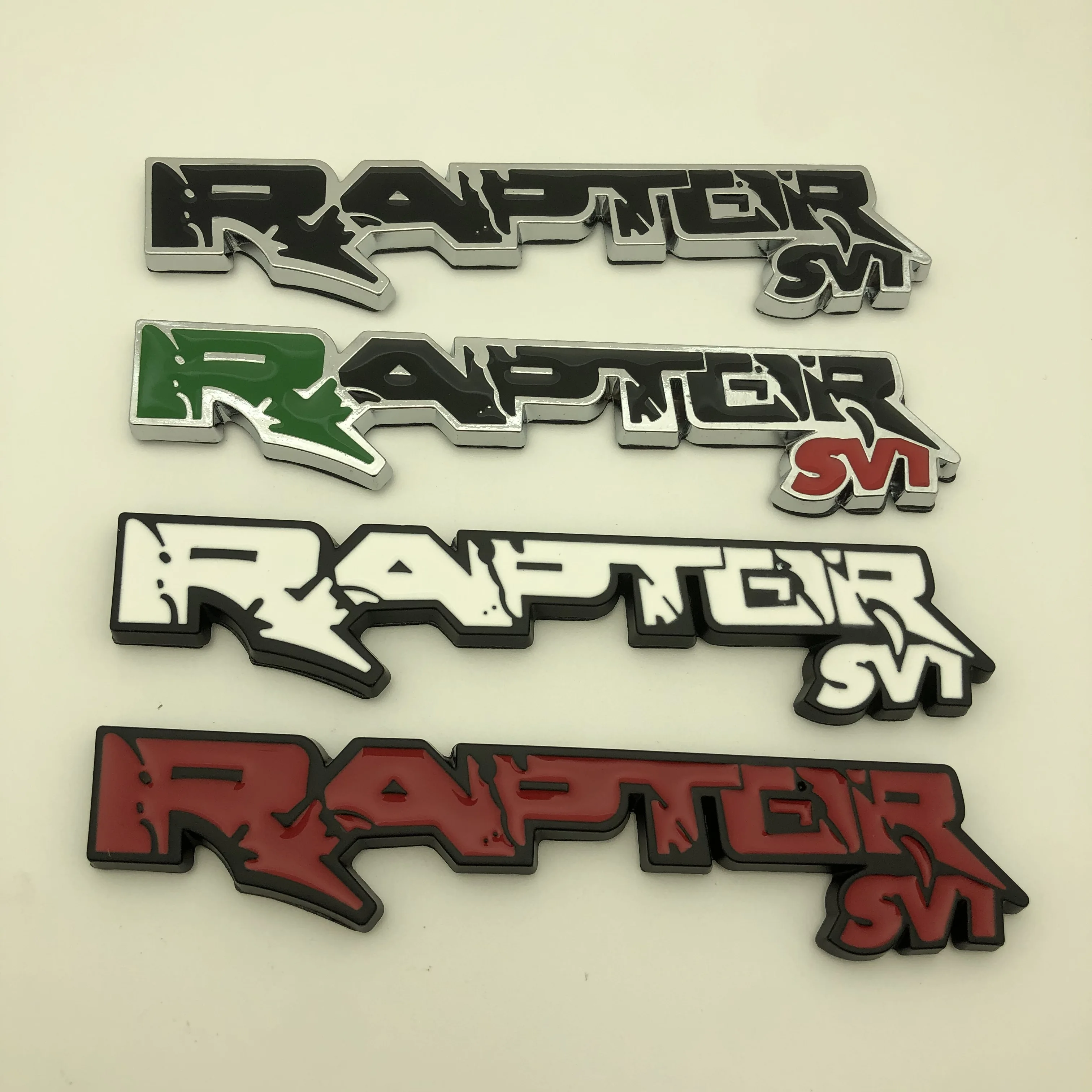 

1Pcs 3D RAPTOR Metal Badge Body Side Door Logo Car Stickers For Ford SVT F150 Fx4 XLT Trunk Rear Modified Accessories Decoration