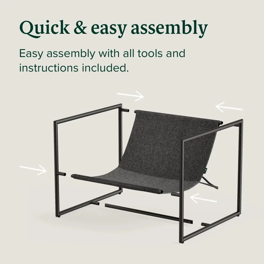 Металлический стул Zinus Aidan с оправой темно-серый