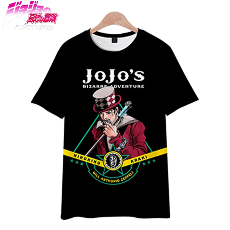 

3D Comic JOJO's Fantastic Adventure t shirt Men Women Unisex Tops Summer Short Sleeve T Shirts Casual Boys Girls Black Tees