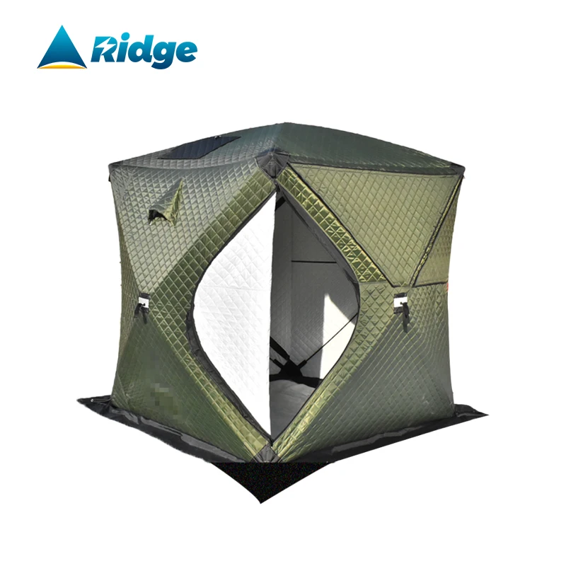 

Hot Selling Three Layer Waterproof Insulation High Quality Cube Tent Transparent Skylight Sauna Tent With Chimney Hole