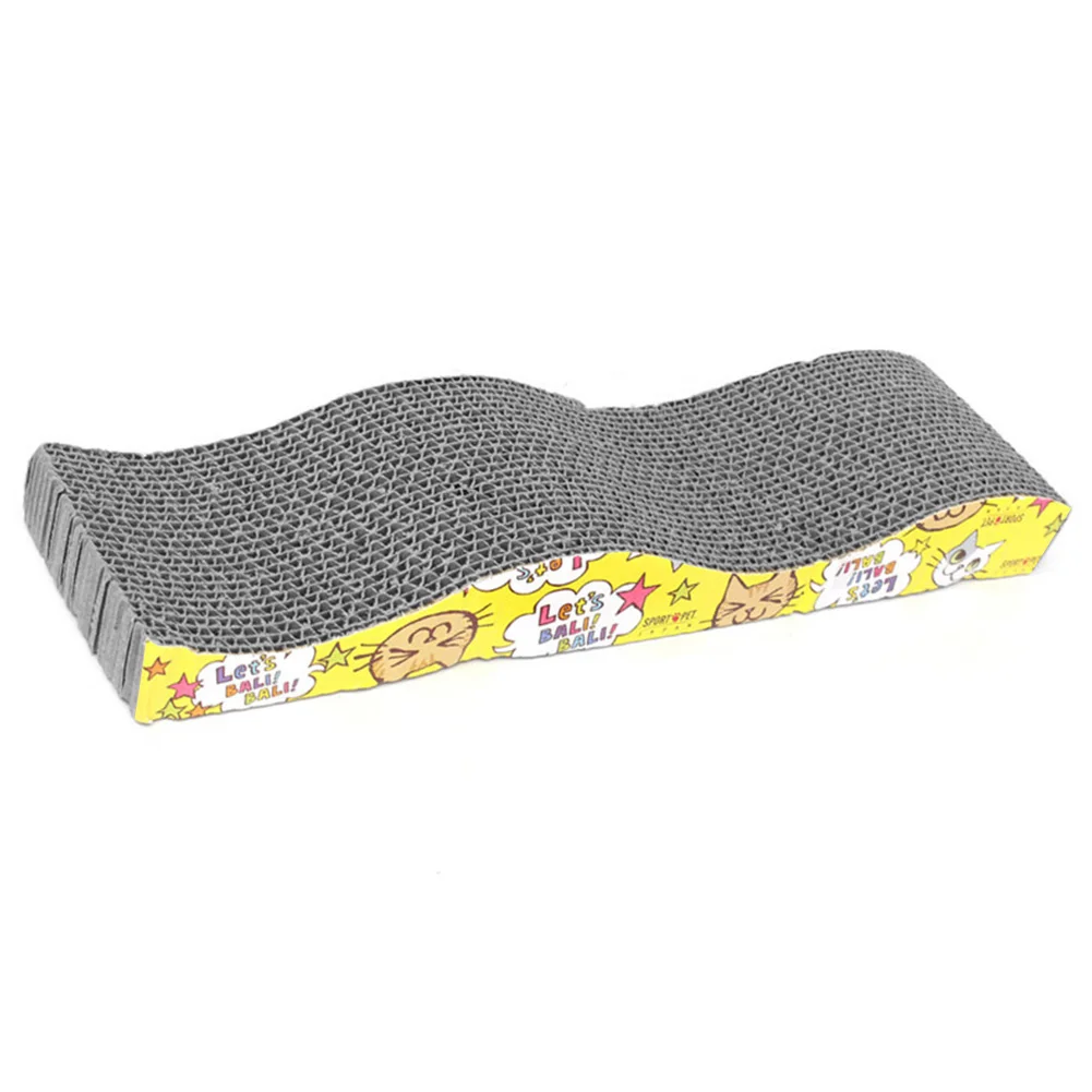 

S-Shaped Pet Cat Comfort Scratch Scratcher Scratching Board Pad Mat Catnip Bed