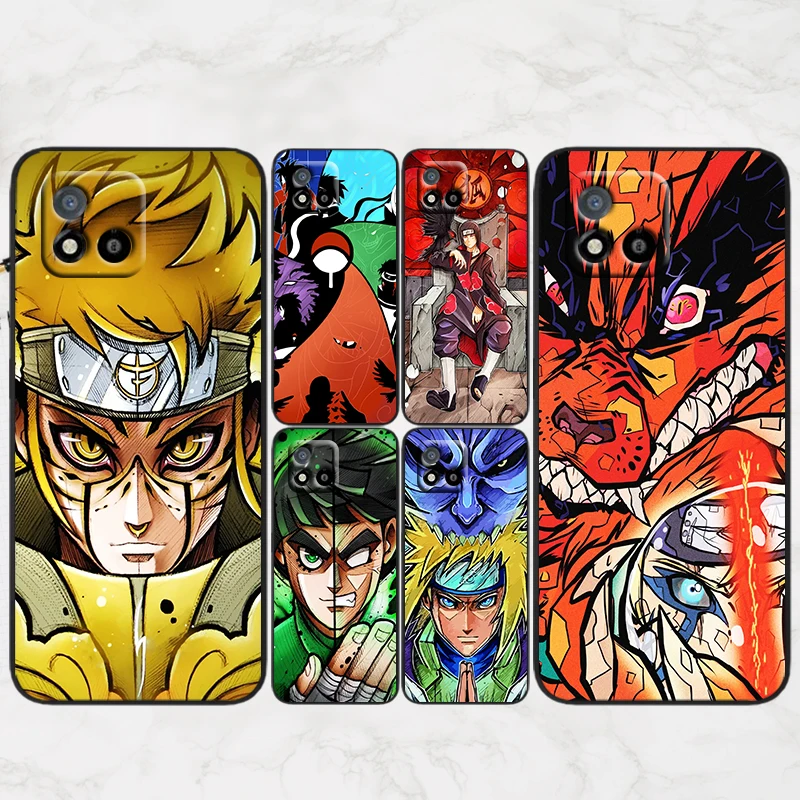 

Anime Naruto Cool For OPPO Realme Narzo 50A 50i 30 20 C15 Q3 8i 8 7i 7 Global 6 5 Pro 5G Black Phone Case Fundas Capa
