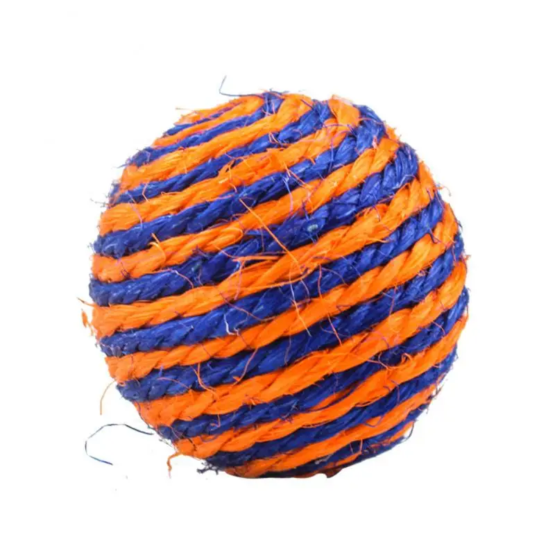 

Cat Pet Sisal Rope Weave Ball Teaser Play Chewing Rattle Scratch Catch Toy Interactive Scratch Chew Stuffed Pet Toy Supplies