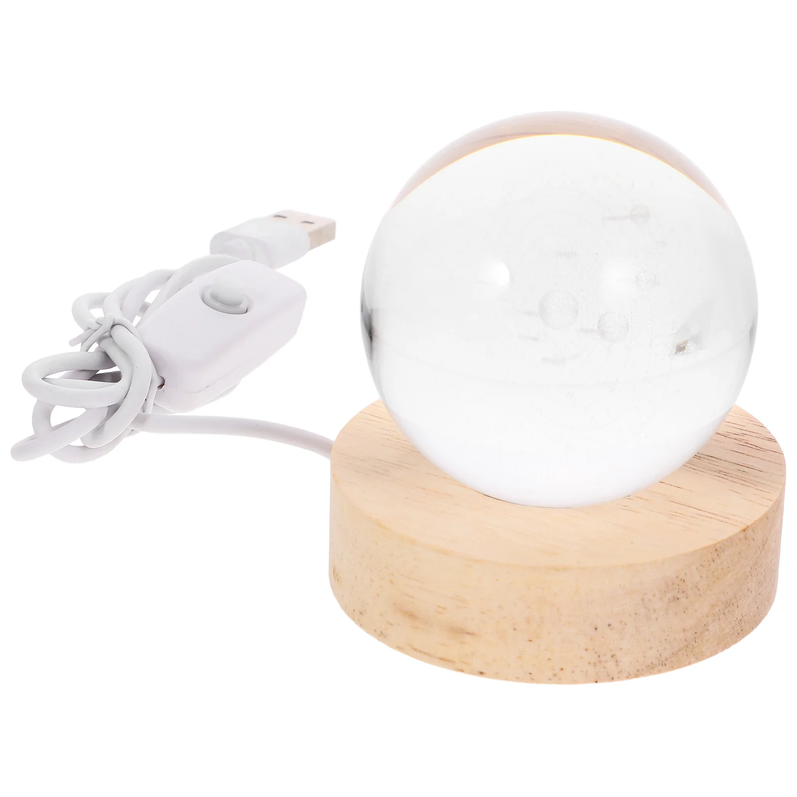 

1 Set Crystal Ball Sphere with LED Light Base Crystal Ball Adornment Artwork