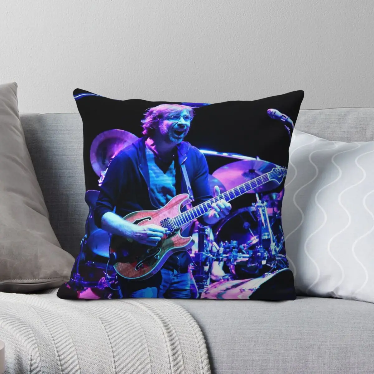 Trey Anastasio наволочка для гитариста из полиэстера и льна бархатная с принтом на