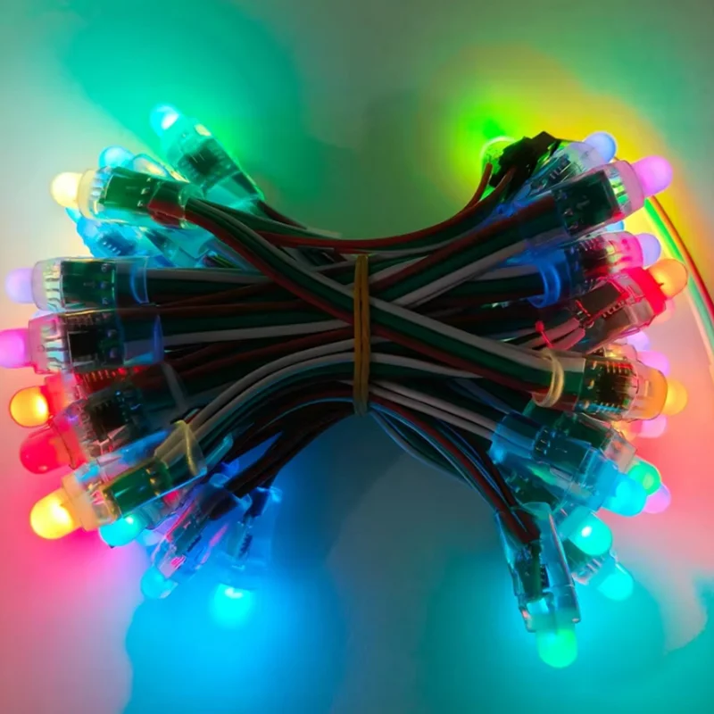 50 шт. WS2811 IC RGB полноцветные пиксели F12 мм цифровые адресные 12 В 5 В Dream Color светодиодные пиксели модуль строка водонепроницаемый свет 4 м (art.: 3920cfaf0939a) - 3920cfaf0939a