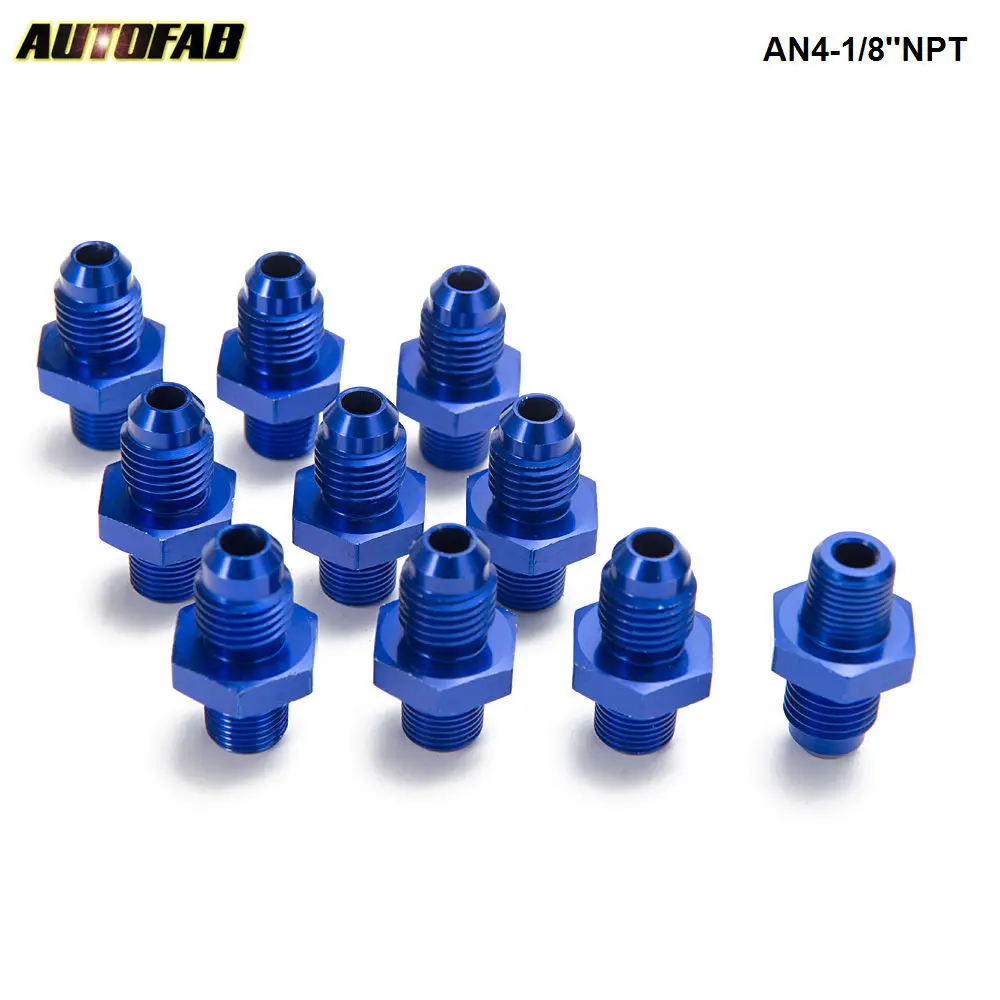 

10 шт./лот, 4AN, от 4AN до 1/8 "NPT шланг для нефтяной/топливной линии/Манометр, штекер/соединительный шланг, переходник, алюминиевая фреза/8" NPT