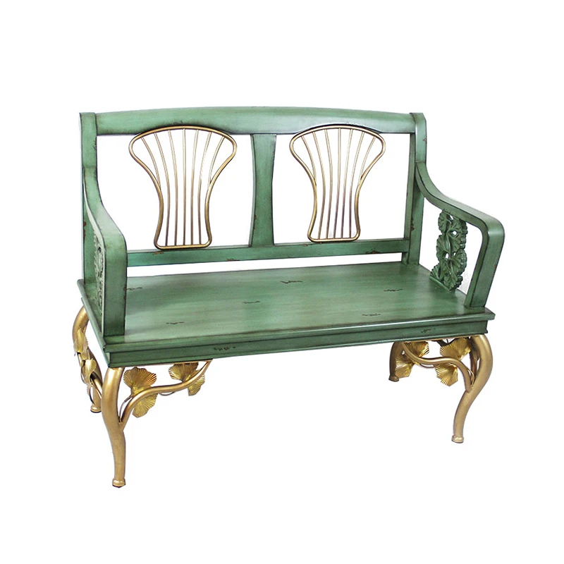 

Wyj Balcony Comfortable Retro Bench Garden Art Chair