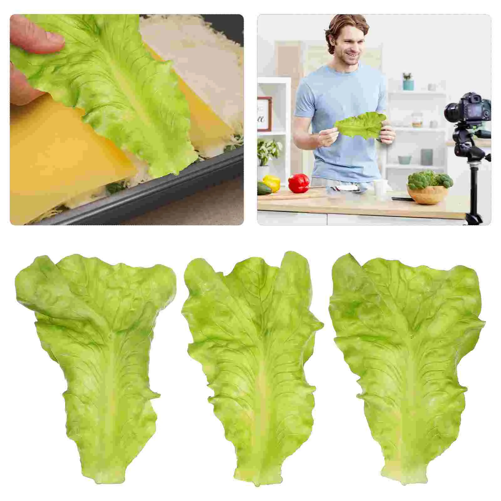 

Lettuce Vegetable Fake Artificial Leaves Vegetables Model Faux Simulation Decor Propleaf Toy Green Models Kitchenplay Veggies