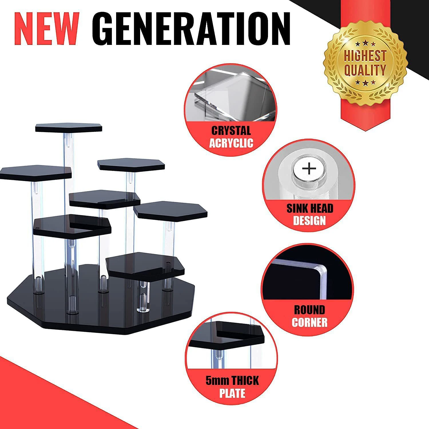 

Acrylic Display Stand for Naruto Pop Mart Figurine,Ring,Jewelry;Blind Box Display Riser Stand Doll Hand Aberdeen Storage Rack