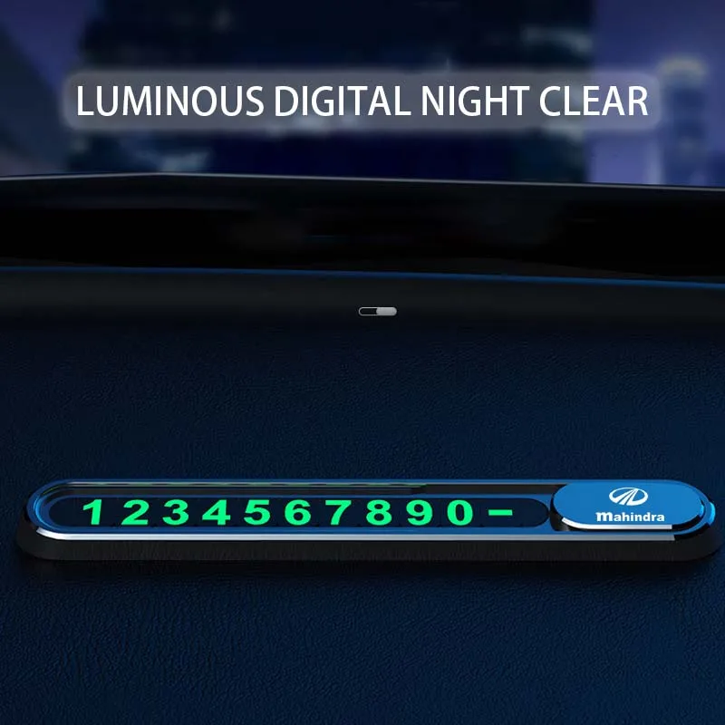 Автомобильная временная парковочная табличка с номером телефона металлическая