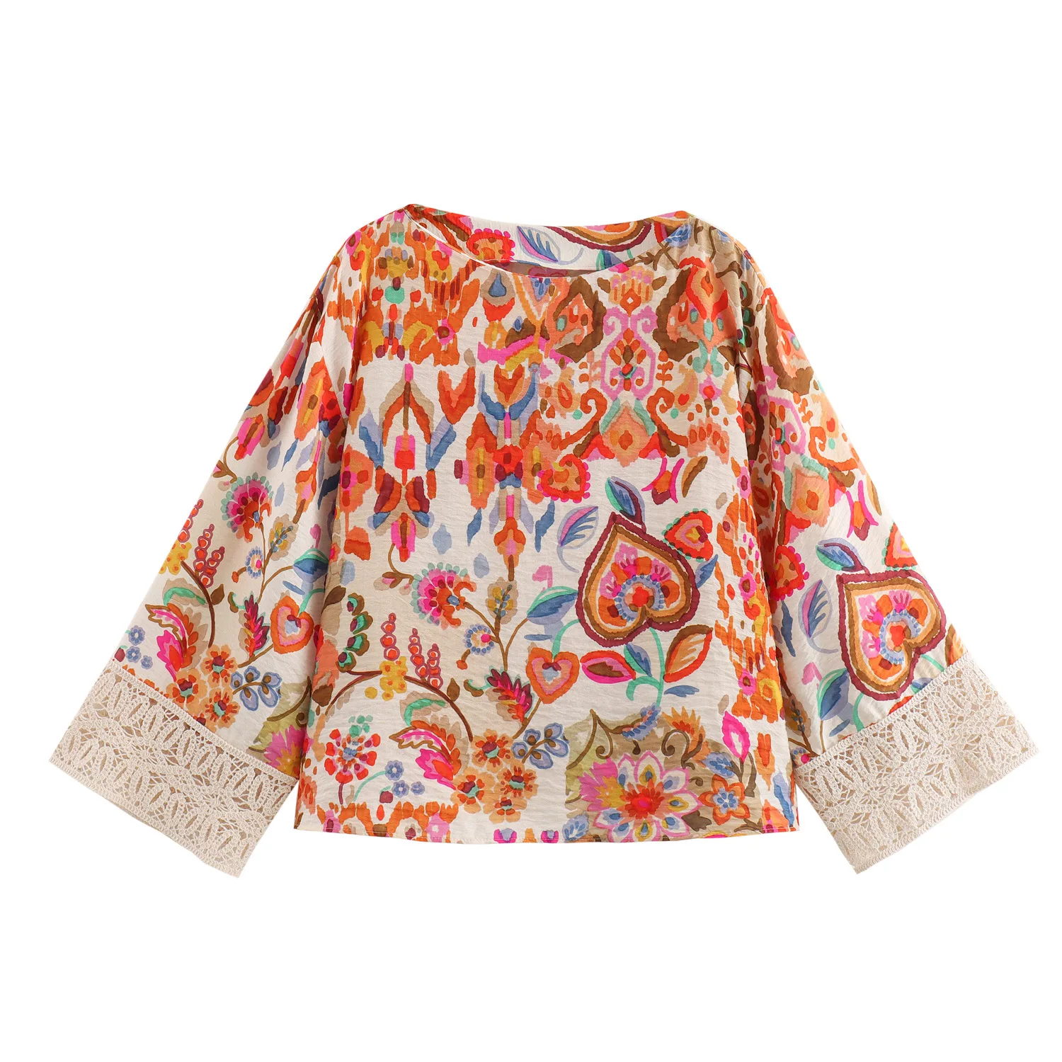 Женский костюм-рубашка с принтом Лето 2024 богемная рубашка модный костюм широкими