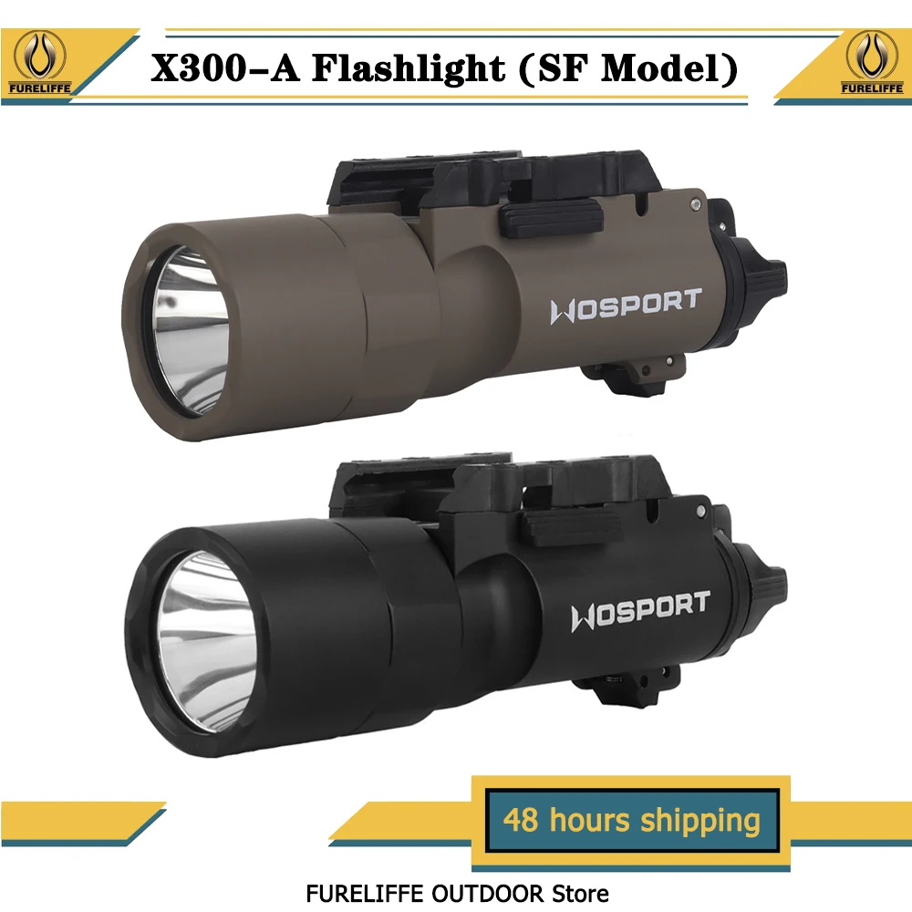 Фонарик WOSPORT X300U 800 люмен крепление на лампе Glock Cz-75 легкий журнальный
