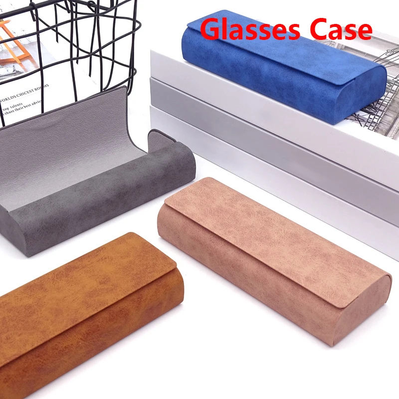 Жесткий футляр для очков мужчин и женщин из искусственной кожи портативный