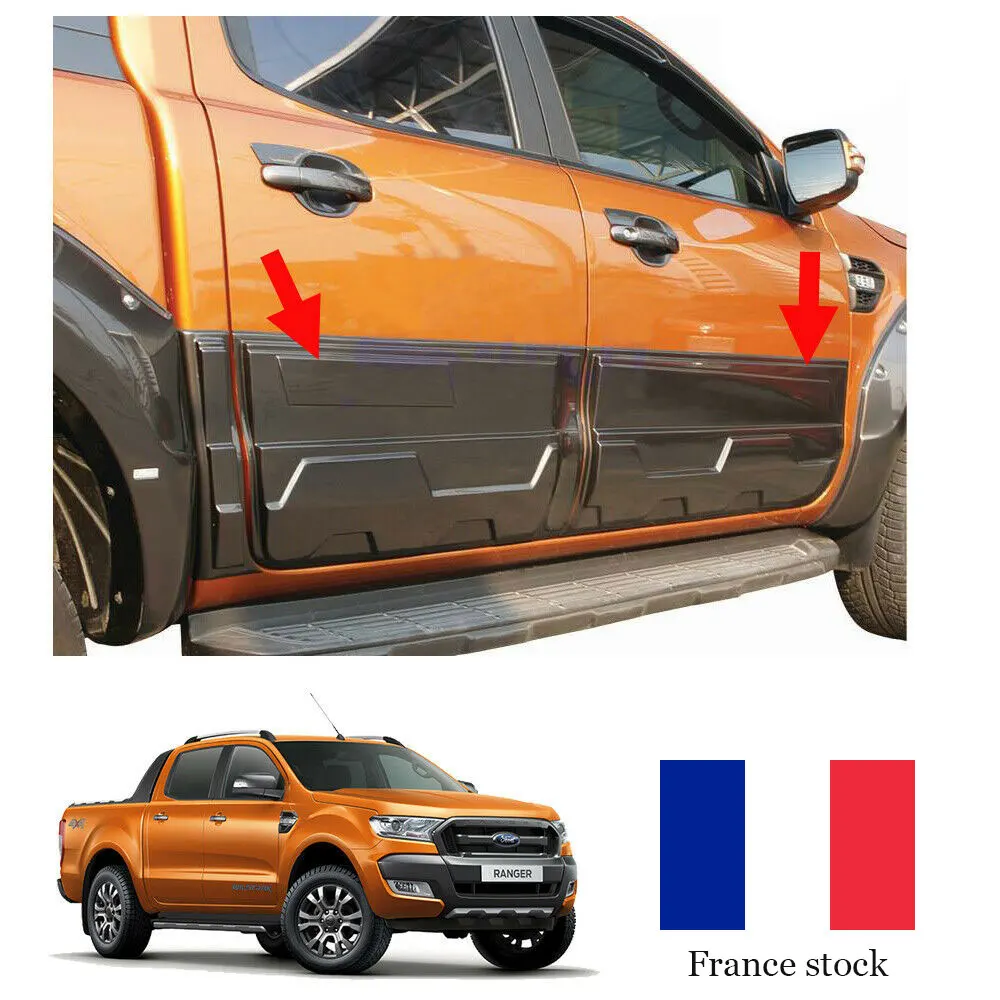 Car Accessories Side Door Trim Body Cladding for Ford Ranger 2020 T6 T7 T8 PX XTL WILTRAK 2012-2021