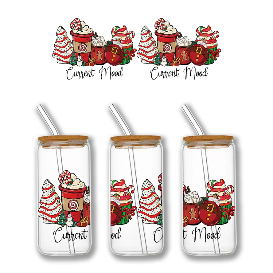 

UV DTF переводные наклейки Рождественская тематика