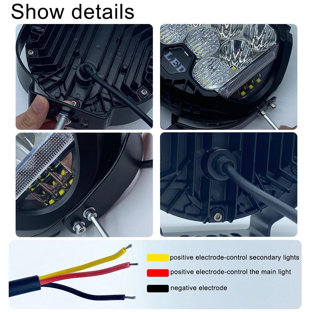 Фонарь для внедорожника задняя фара 7 дюймов 90 Вт 3000K 4300K