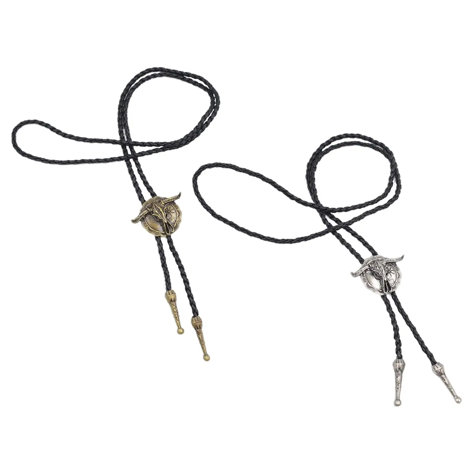 

Bolo Tie with Hand Braided Lanyard Fashionable Rope Length 100cm Unisex