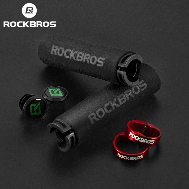 

Велосипедные Грипсы ROCKBROS, противоударные, абсорбирующие губки для руля горного велосипеда, концевые заглушки, аксессуары для велоспорта