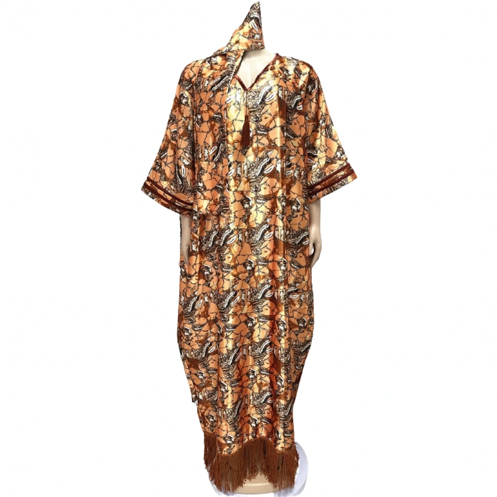 

African Dresses For Women Vetement Femme Dashiki Abaya Print Tassels Maxi Dress Autumn New Africa Clothes Dashiki Ankara Dresses