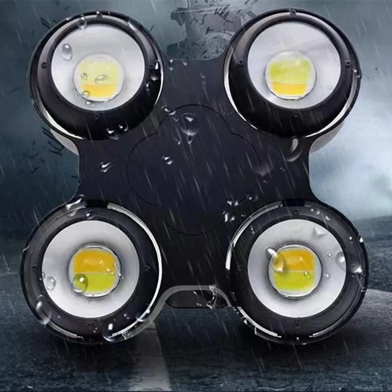 

Waterproof audience light four eyes COB cool white + warm white professional outdoor floodlight strobe light IP65