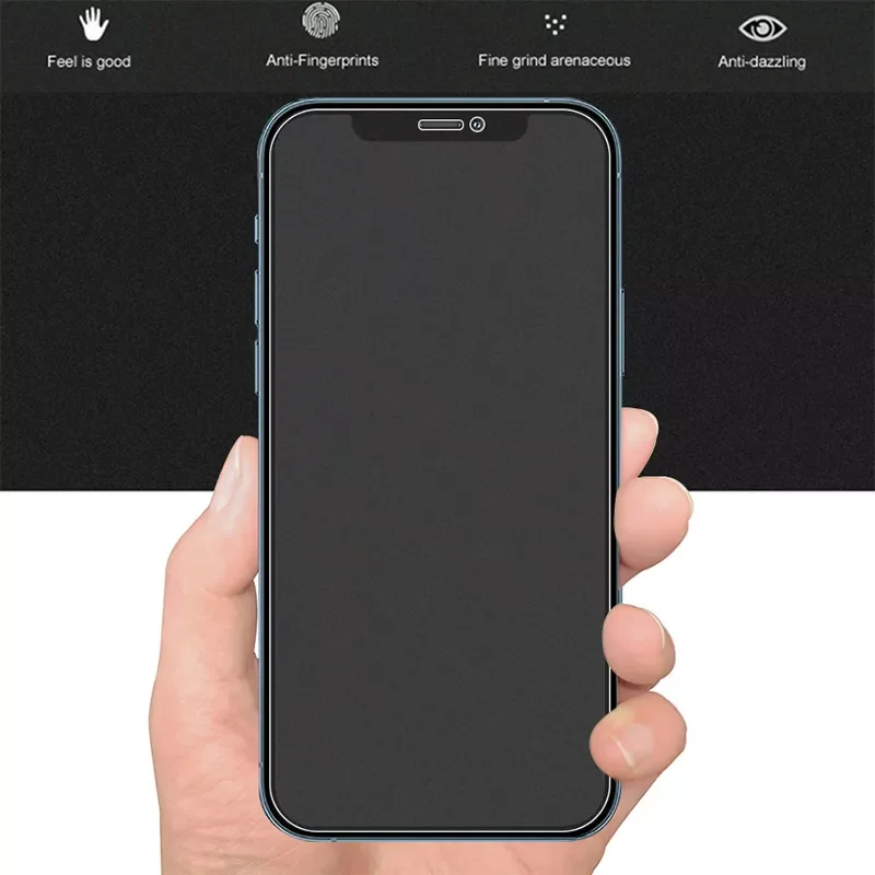 

New Fashion for iPhone 11 12 Pro Mini 13 Pro Max Glass Matte Tempered Glass for IPhone 7 8 6 6S Plus XR XS X 5 5S SE Screen Prot