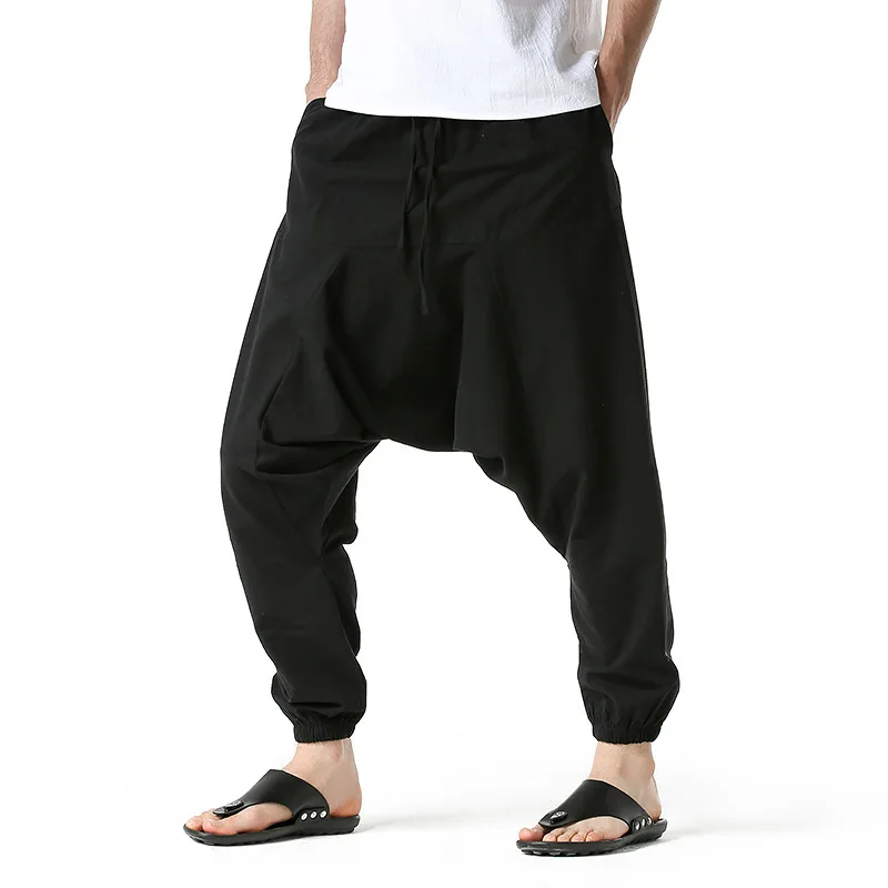 

Men Casual Sleep Bottoms M-5XL Chinese Style Summer Pajamas Pants Loose Pyjamas Sleepwear Trousers Sports Home Shorts Clothes