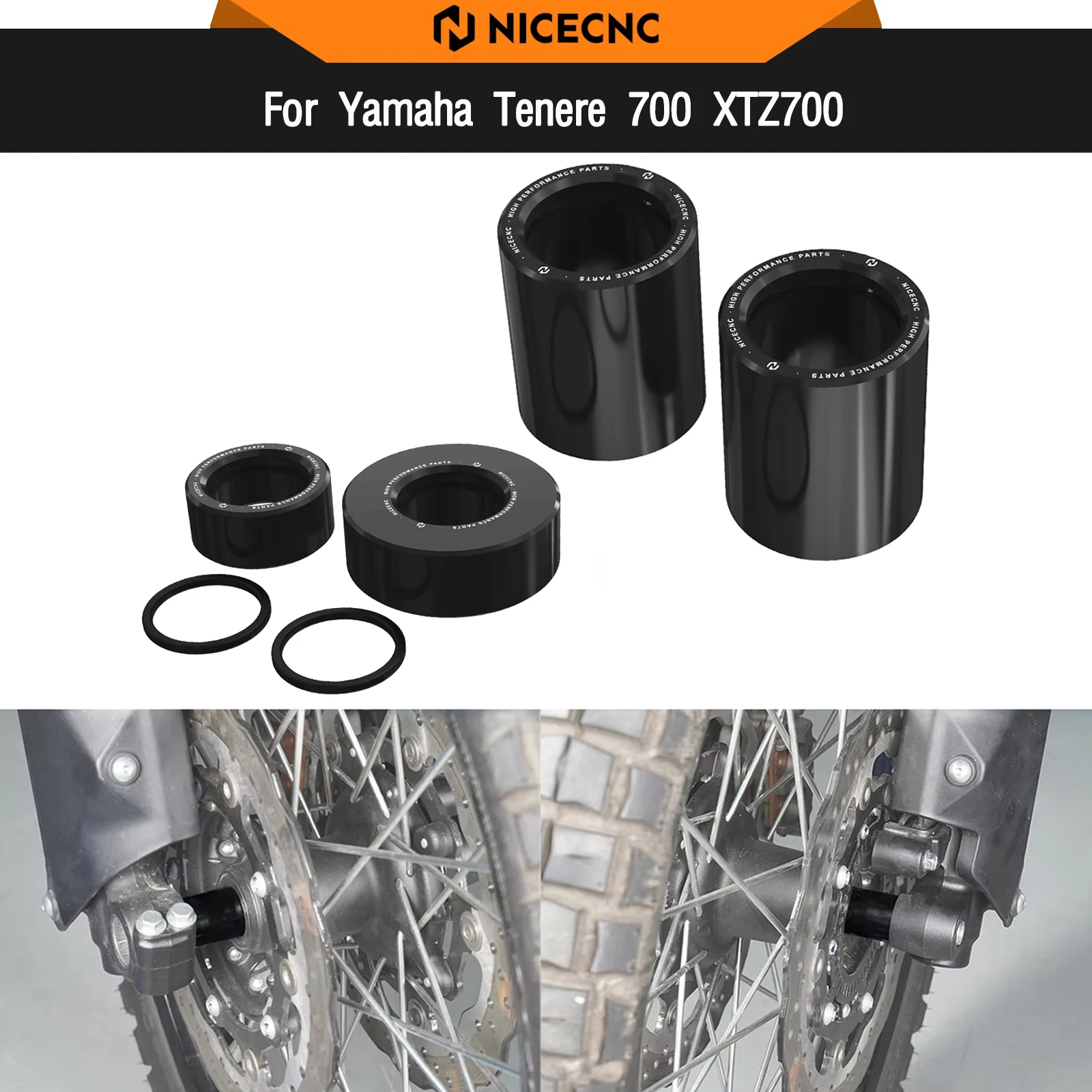Фото Для Yamaha Tenere 700 T700 XTZ 700 2019-2024 проставки для передних и задних колес Tenere 700 T7 Rally Edition 2020-2024 TENERE 700 XTZ №1