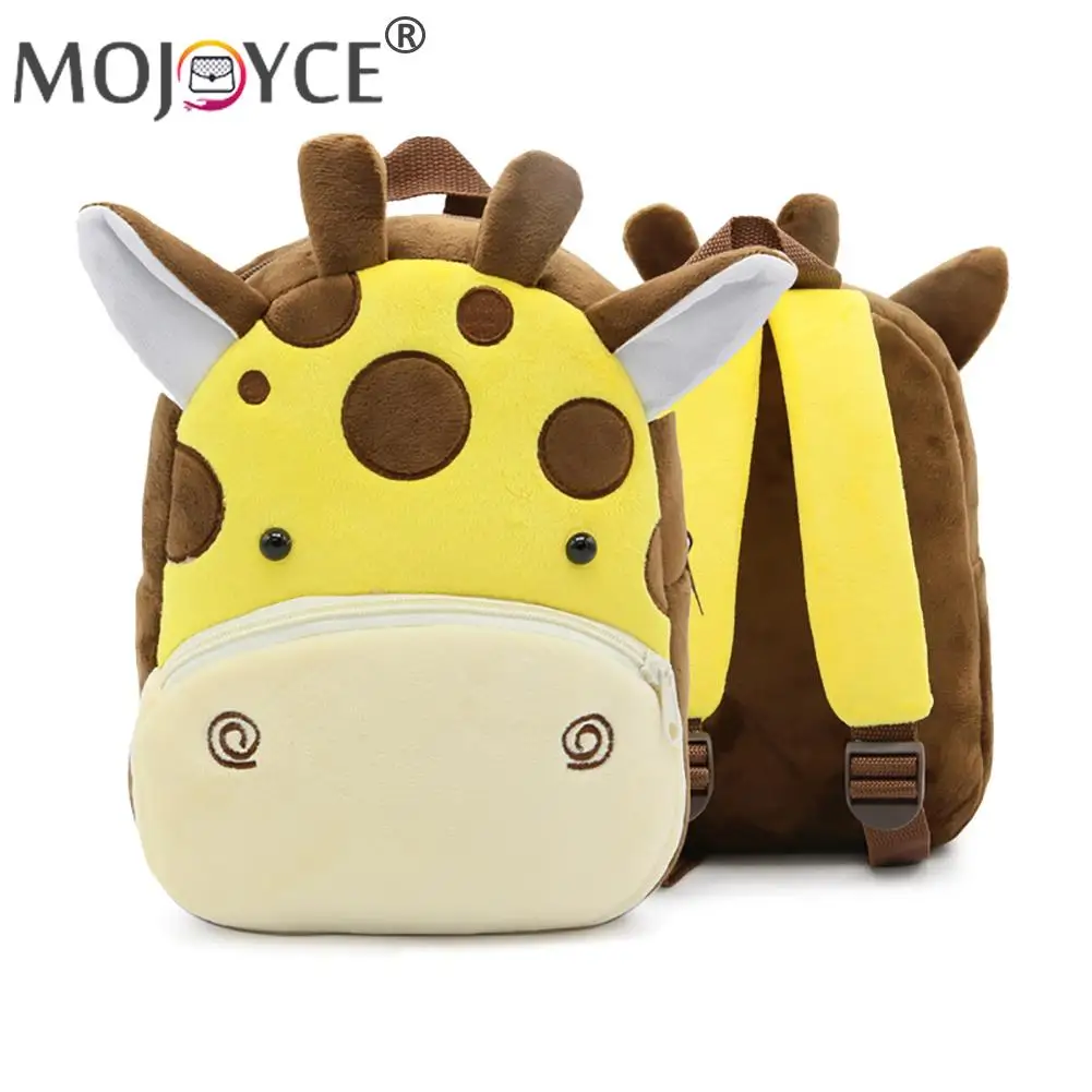 

Kids Durable Soft Plush Cute Cartoon Giraffe Design Backpack Fashion Kindergarten Zipper Small School Bags Casual Travel Bagpack