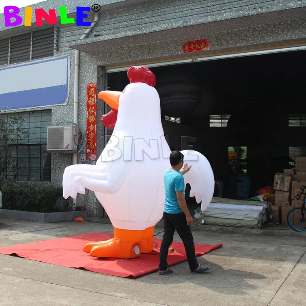 Hot Sale White Giant Inflatable Chicken Balloon Mascot For Advertising | Toys