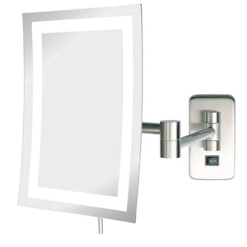 

Jerdon Rectangular LED Lighted Wall Mirror, Nickel, Direct Wire JRT710CLD