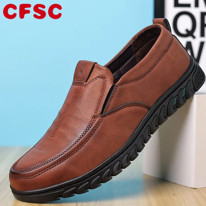 

Мужские кожаные повседневные туфли, брендовые официальные мужские мокасины, дышащие слипоны, ретро обувь для вождения, мужские кроссовки, м...