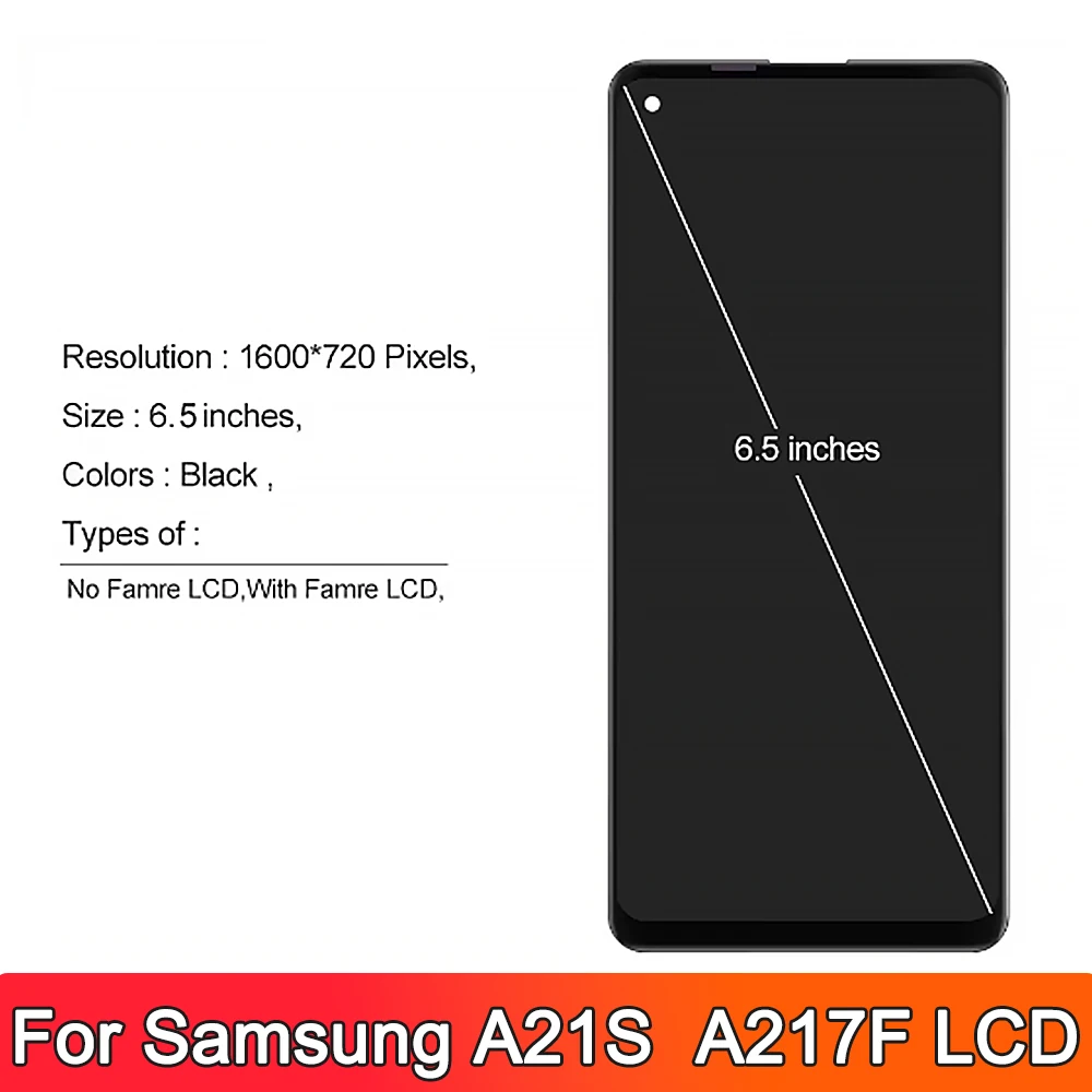 6 5-дюймовый TFT ЖК-дисплей для Samsung Galaxy A21S A217 A217F/DS дигитайзер сенсорного экрана