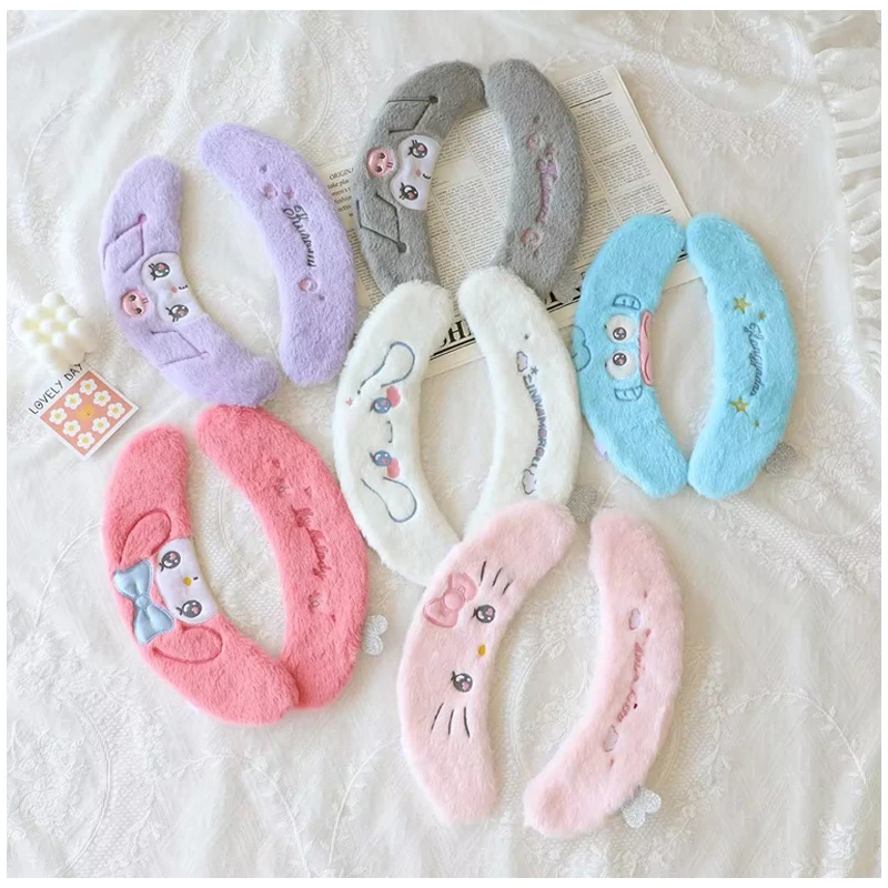 

Sanrios милый мультяшный Kuromi Hangyodon Cinnamoroll Kittys My Melody плюшевый Kawaii мягкий зимний Термочехол для сидения унитаза