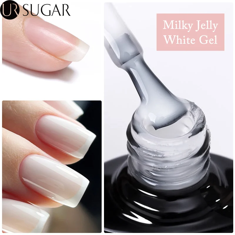 

UR SUGAR Milky White Jelly Gel Polish 7ml Soak Off UV Gel Nail Polish Varnish Semi-permanent Nail Art UV LED Varnish