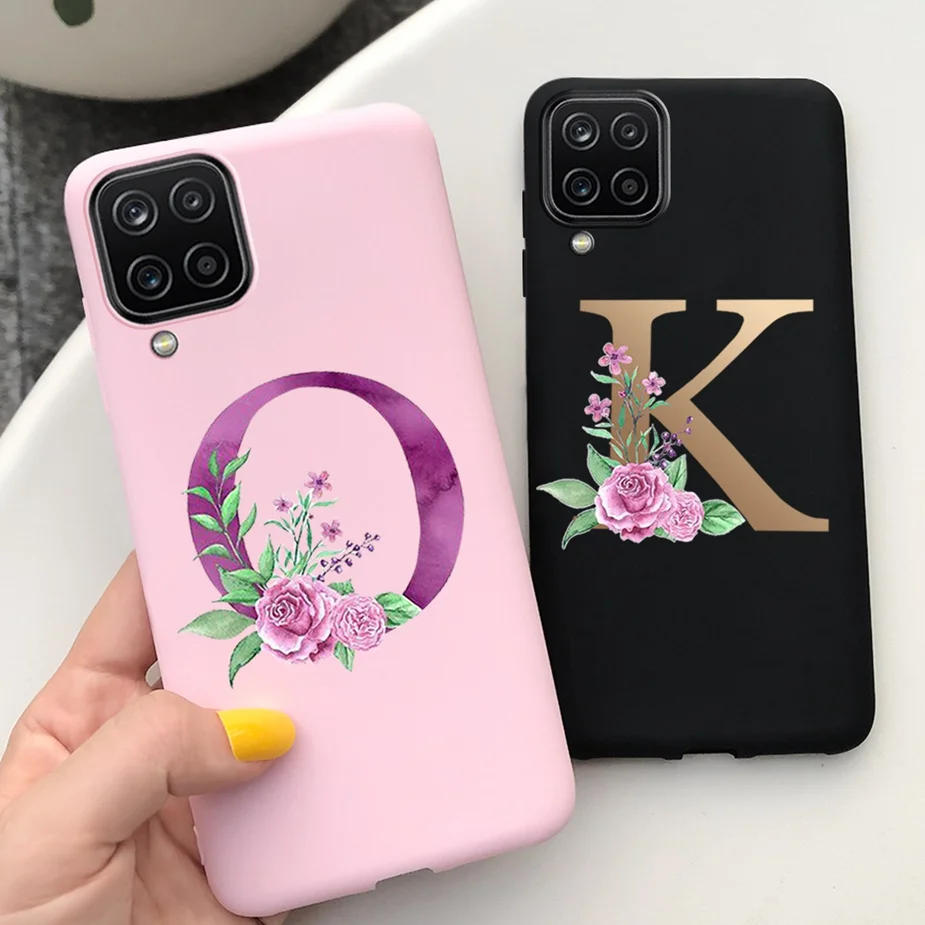 

For Samsung A12 Case Luxury Letters Painted Back Cover For Samsung Galaxy A12 A 12 Cover SM-A125F A12 Phone Cases Soft TPU Funda