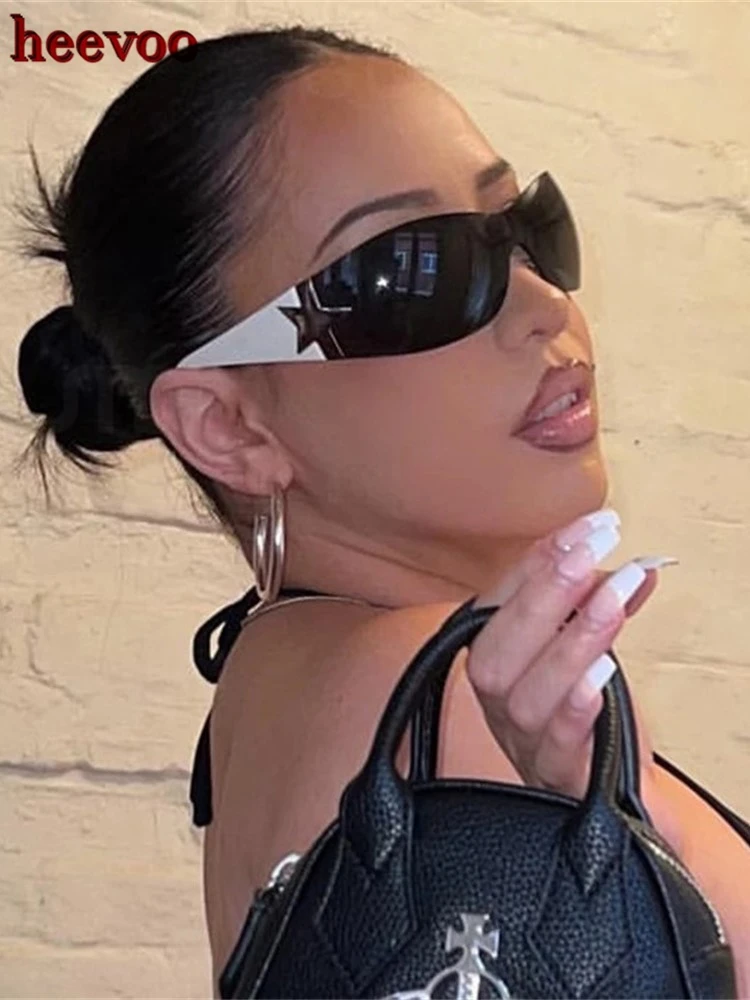 Спортивные солнцезащитные очки в стиле панк Y2k