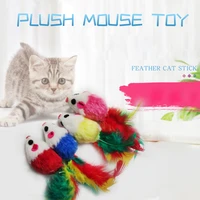 pet items cat toy cat accessories colorful feather fur cats gogs toys mice cute mini soft fleece false mouse pets toys supplies
