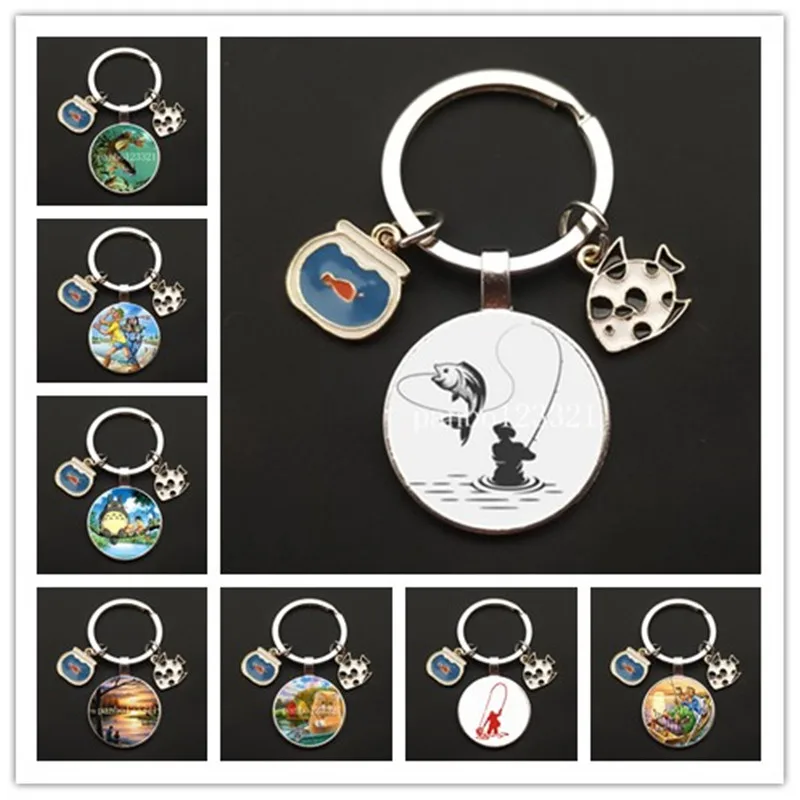 Модный брелок для ключей "Супер рыболовные амулеты" в стиле Персонализация для мужчин и женщин.