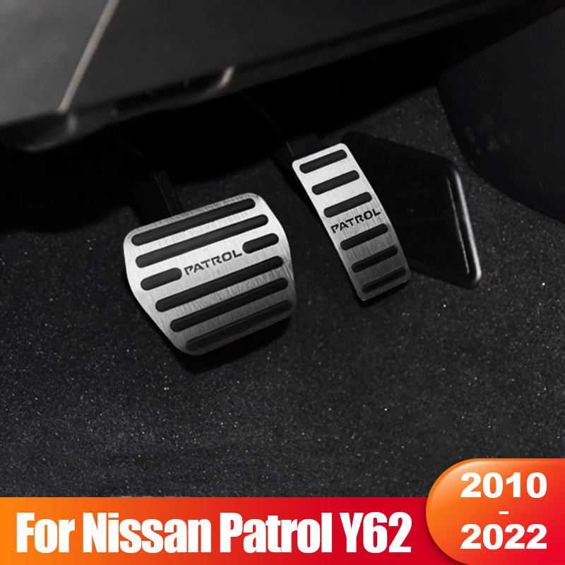 

For Nissan Patrol Y62 2010- 2018 2019 2020 2021 2022 Car Foot Pedal Fuel Accelerator Brake Pedals Cover Non-slip Pad Accessories