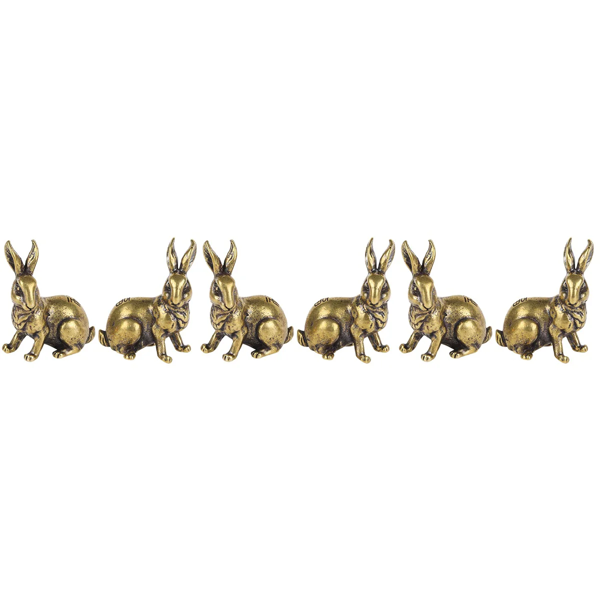 

Rabbit Brass Statue Figurine Year Decor Bunny Animal Chinese Ornament Thefengshui New Desktop Modeling Model Vintage Zodiac