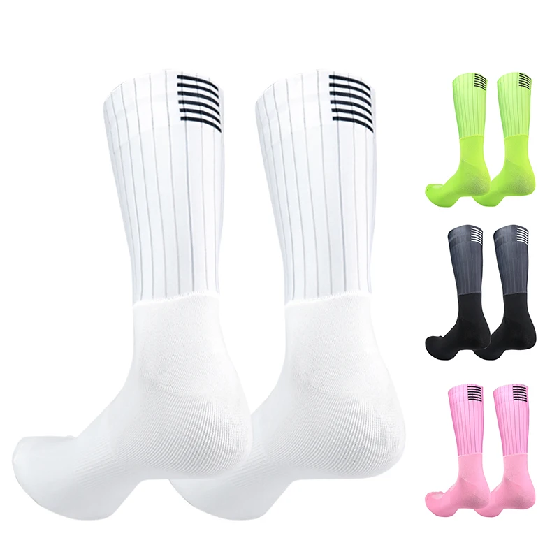 

New Cycling Socks Summer Cool Breathable Non-slip Silicone Pro Competition Aero Sports Bike Running Socks Calcetines Ciclismo